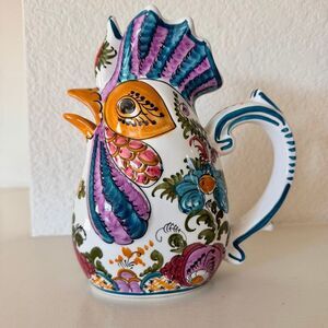 Hand Painted Greek Fish Pitcher